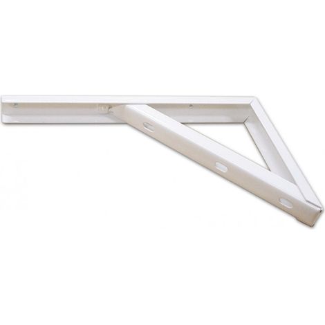 Mensola Rinforzata in Acciaio Verniciato Bianco misura 30 cm Art. 343 6 pz