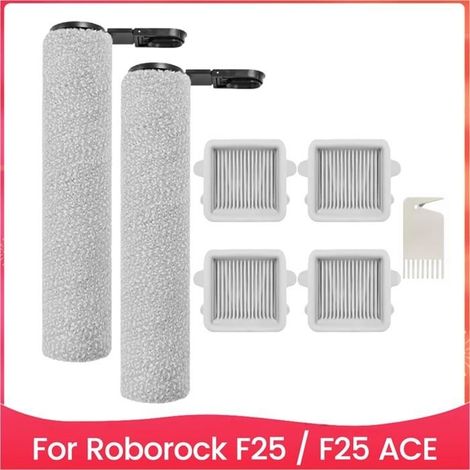 Set di accessori di ricambio per aspirapolvere Roborock F25 / F25 ACE, comprendente 2 spazzole rotanti e 4 filtri. (1/5)