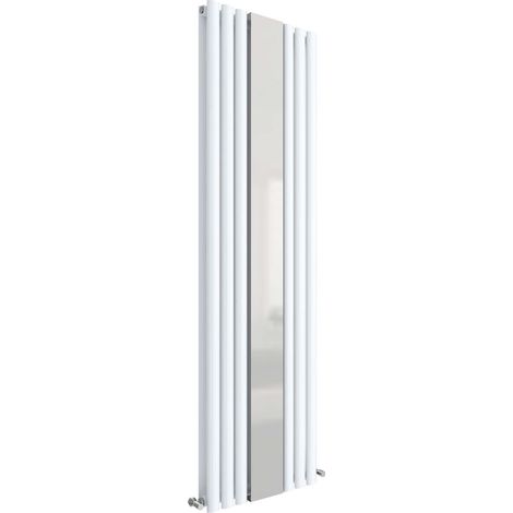 Nuie 1800mm x 499mm Gloss White Revive Double Panel Radiator with Mirror - HL331 (1/5)