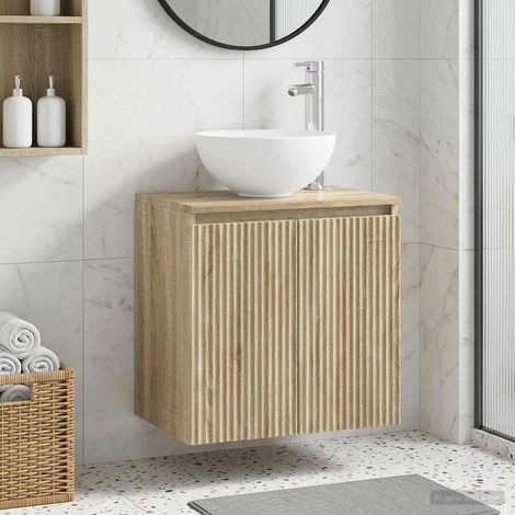 Vanidad con Lavabo de Pared Roble  49,5 x 41 x 64,5 cm