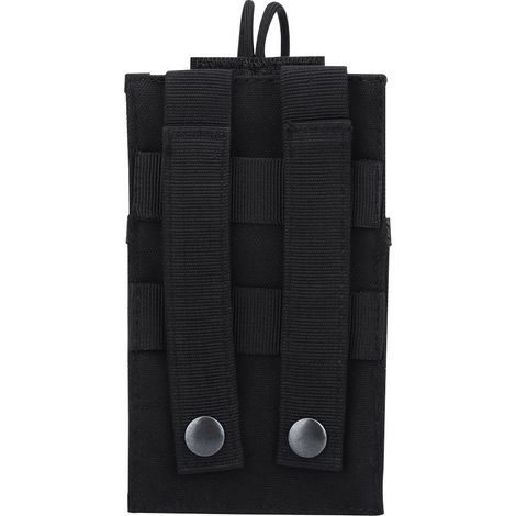 Étui de transport portable en nylon pour talkie-walkie, idéal pour les sports de plein air (noir).