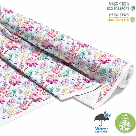Outdoor Dekostoffe Oxford - Motiv Aquarell Pfingstrosen 1 I DX161 (1/5)