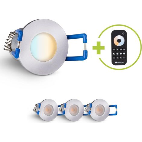 Einbaustrahler Mini Livorno 3W CCT 2700K-6500K IP65 - Farbe: silber - Anzahl: 4x (1/5)