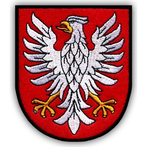 Parche con el escudo de armas de la ciudad de la región de Mazowieckie - Reverso autoadhesivo - Parche/insignia/emblema bordado