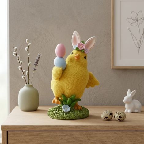 Springtime Fluffy Easter Chick Eggs Ornament (1/2)