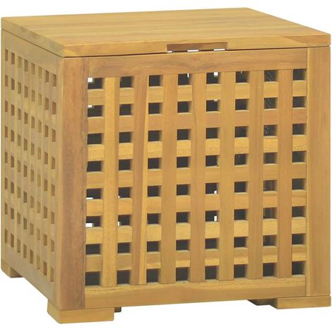 vidaXL Caja de cuerdas madera maciza de teca 40x40x40 cm (1/5)