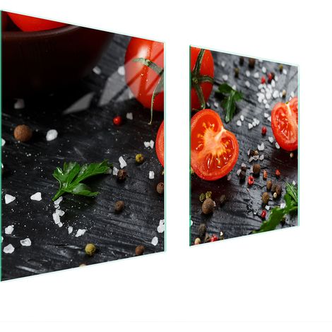 GLASSCHUTZPLATTE FÜR HERD 85x52 TOMATEN (1/5)