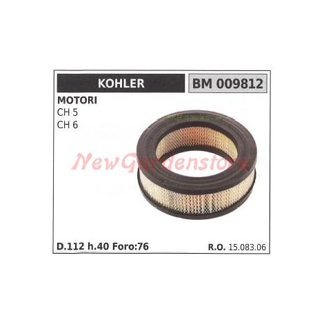 Filtro aria KOHLER trattorino rasaerba CH 5 6 009812