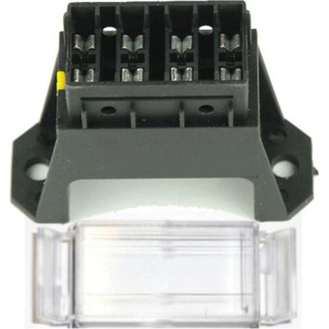 Boîtier porte fusibles enfichables 4 places – Branchement par en dessous – Compatible avec fusibles standard – Pour installation électrique