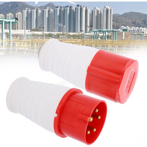 Prise industrielle 16A 5 broches 3 phases IP44 étanche 220-380V avec terre