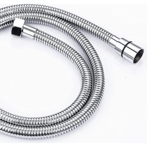 2M Anti-Twist Edelstahl-Brauseschlauch, Brauseschlauch Standardanschluss G 1/2 Universal für Badezimmer, anpassbar an alle Handbrausen