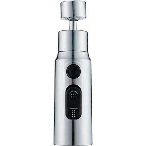 Robinet de cuisine rotatif multifonction avec grattoir, diffuseur d'eau universel anti-éclaboussures et prolongateur de jet d'eau. (1/4)