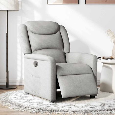 Maison Exclusive - Poltrona Elettrica Reclinabile Grigio Nuvola in Tessuto