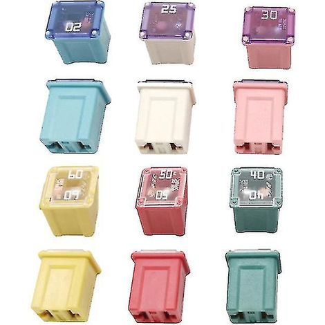 Lot de 12 fusibles Jcase à profil bas pour camions et SUV - Compatibles avec (20a/25a/30a/40a/50a/60a) (1/5)