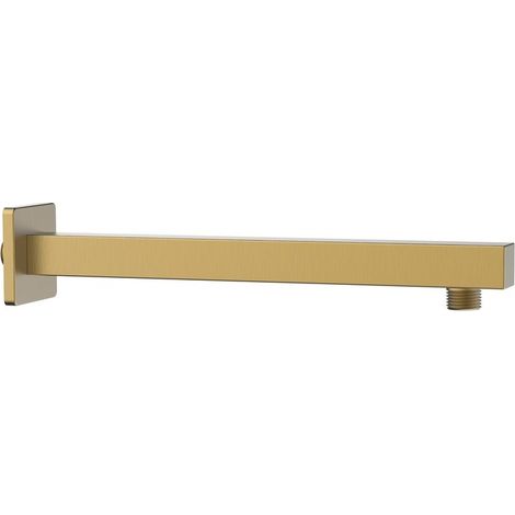Braccio doccia con attacco universale quadrato 30 cm oro opaco (1/2)