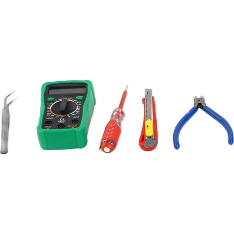 Kit de fer à souder numérique 90 W, température réglable de 100 à 480 °C, multimètre électrique, pompe à dessouder, ensemble d'outils de soudage professionnels (1/5)
