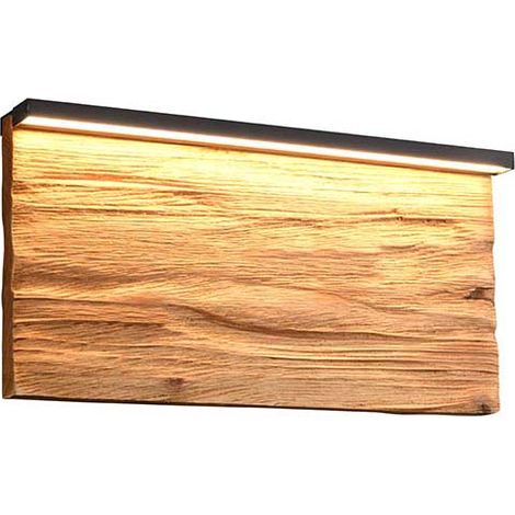 Wandleuchte Flurlampe Wohnzimmerleuchte LED Switch-Dimmer Holzlampe schwarz