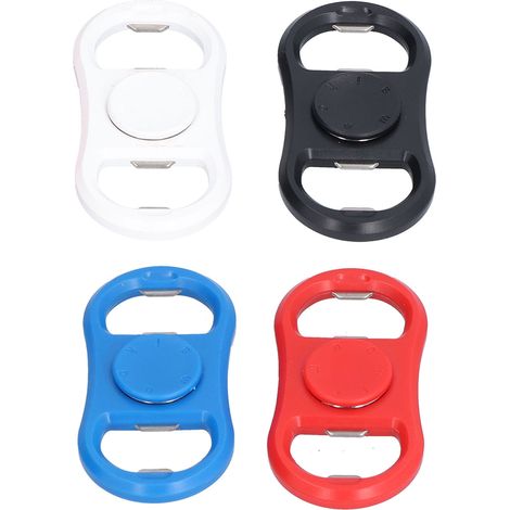 Lot de 4 décapsuleurs bouteille métal, roulement 608, spinner doigt déboucheur, noir/blanc/bleu/rouge (1/5)