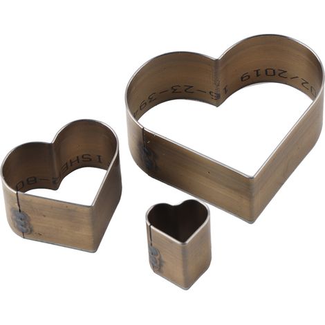 3 pièces de jeu de couteaux de coupe pour bricolage en cuir, moule de matrice de coupe, outil de poinçonnage de gabarit (cœur) (1/4)