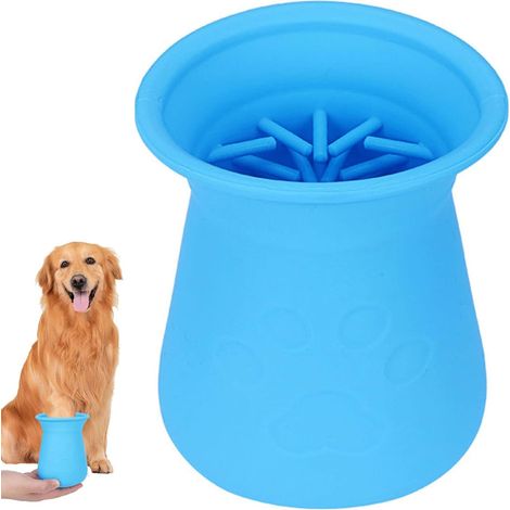 Nettoyeur pour pattes de chien portable en silicone, gobelet avec brosse douce pour éliminer la saleté, accessoire de toilettage pratique (1/5)