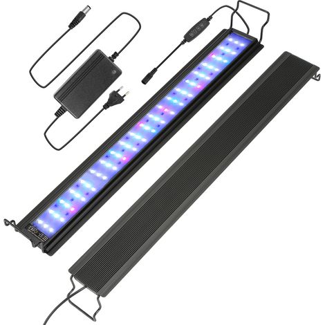 Wolketon Éclairage Aquarium LED 64-90cm - 28W - Pour Poisson Plantes Aquatiques - Étanche IP67