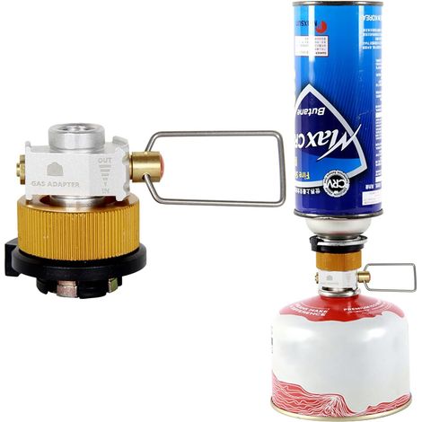 Adaptateur Gaz, Adaptateur Bouteille de Gaz, Collecte de Gaz Résiduels, avec Fonction Échappement, Résistance Aux Hautes et Basses Températures, Adapté Au Camping, Aux Pique-Niques (1/5)