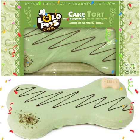 Hundeleckerli: Lolo Pets Klassischer Fleisch- und Gemüse-Geburtstagskuchen 250 g (1/4)