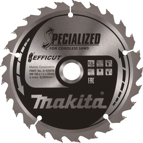 Lama per sega Makita EFFICUT per legno 185 x 30 x 24 denti - E-08682