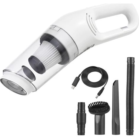 Aspirateur balai sans fil puissant 13000Pa, nettoyeur voiture portable rechargeable, mini aspirateur à main pour auto, maison, bureau, sans cordon, haute aspiration (1/5)