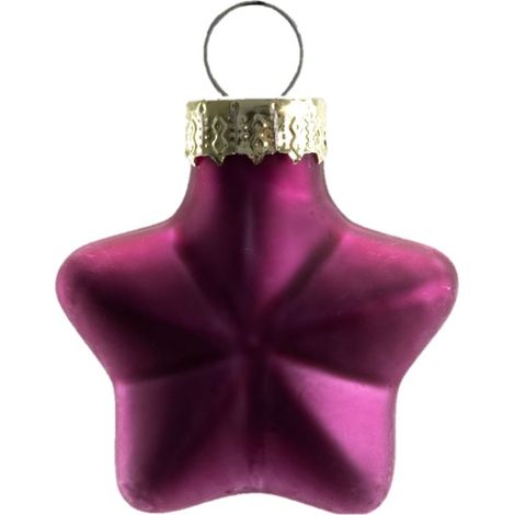 TrendLine Mini-Glas-Sterne glanz/matt Ø4cm magnolienrosa 12Stk Weihnachten Xmas (1/3)