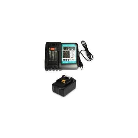 Chargeur de batterie de remplacement 14,4 V–18 V 5,0 Ah pour coupe-bordures/taille-haies Makita DUR181Z, prise européenne, DC18RC 3 A (avec USB) (1/3)