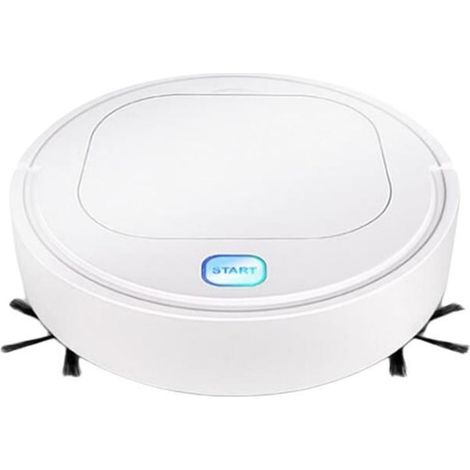 3 en 1 Robot Nettoyeur Automatique Robot Aspirateur Laveur Rotation à 360 Degrés pour Nettoyage Poils d\'Animaux, Tapis, Sols Durs,