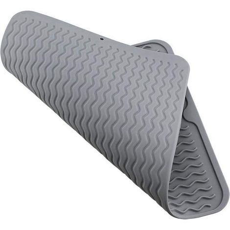 Tapis de séchage en silicone 40x30 cm antidérapant, résistant à la chaleur, égouttoir pour vaisselle, dessous de plat de cuisine, tapis de comptoir