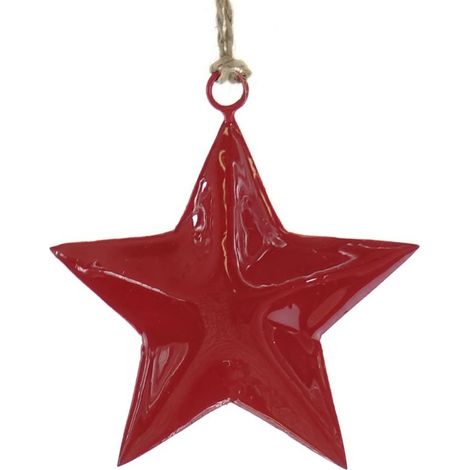 POSIWIO Weihnachtssternanhänger Rot Ø ca. 8,3 cm - Metall
