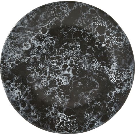 Interiors By Premier Nordic Black Faux Marble Dinner Plate, Durable Dinner Plate For Dinner, Versatile Deep Dinner Plate (1/5)