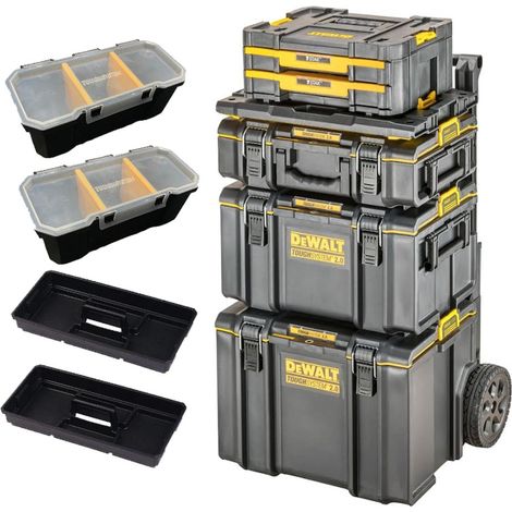 Dewalt Toughsystem 2 Mobile Tool Storage Box Trolley + Tstak Drawer + Adaptor (1/5)