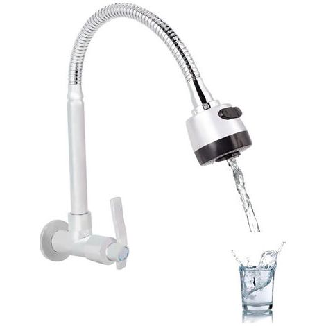 RHG Robinet - G1/2inch Ménage Cuisine Unique Type Eau Froide Robinet Ménager 360 ° Rotatif Montage Mural Robinet (1/5)