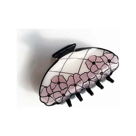 Cute New Creative Stained Glass Lamp Hair Claw - A Retro Stained Glass Lamp Hair Claw