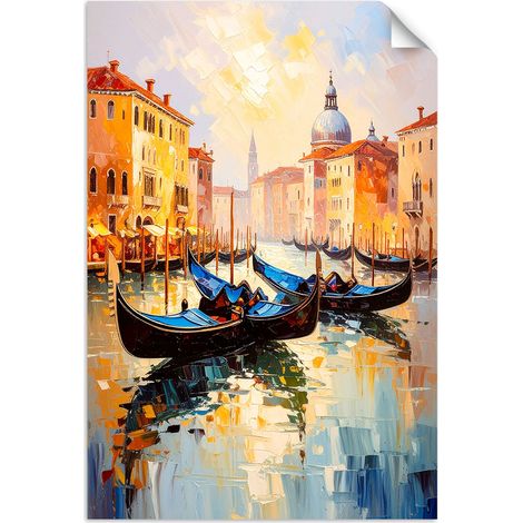 Selbstklebendes Poster – Wandsticker Venedig Gondeln Italien 30x45 cm (1/3)