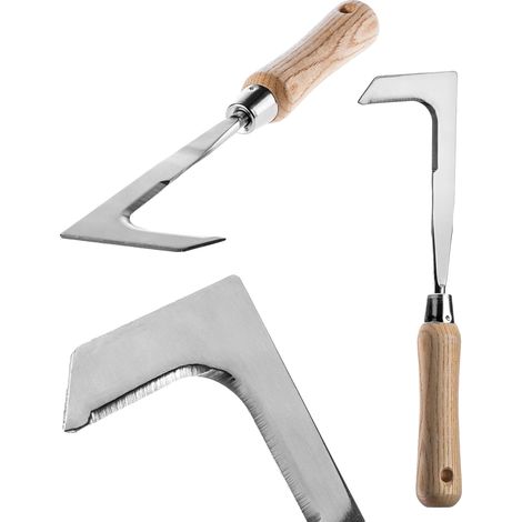 Unkraut Schaber Cutter, Hochwertige Stahlklinge, Länge 30 cm, Breite 8 cm, Ergonomischer Griff, Loch zum Aufhängen (1/5)