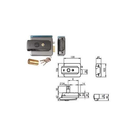 ELETTROSERRATURA PER CANCELLI CON TETTO FORO VARIABILE REVERS. 52N515  mm.5080 DX/SX (52N515)    ISEO