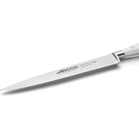 Arcos Coltello da Filetto Forgiato in Acciaio Inossidabile con Lama da 200 mm – Manico Ergonomico in Poliossimetilene POM, Ideale per Filettare Carne e Pesce – Bianco, Serie Riviera Blanc (1/4)