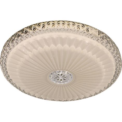 PLAFONIERA ROTONDA DESIGN 36W A LED LUCE EFFETTO STELLATO DIAMETRO 390 MM SILAMPLuce Neutra Naturale 4200k (1/5)