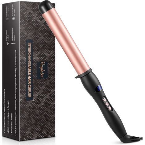 Fer à Friser, 32 mm Fers à Boucler Automatique en Céramique Boucleur Tourmaline, écran LCD, Température Réglable 80-230 °C, Chauffage Rapide, Double Tension (1/5)