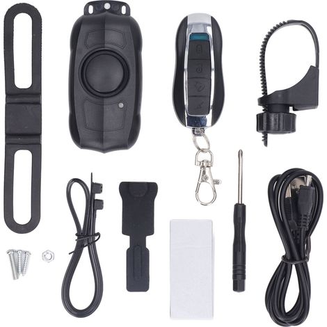 Alarme antivol vélo électrique sans fil avec charge USB, détection de vibration et batterie intégrée (1/5)