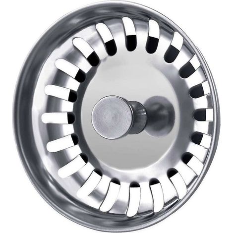 Sink Strainer Plug 80Mm, 1 Pcs Basket Strainer Sink Waste Plug Replacement, Stainless Steel Sink Fil (1/5)