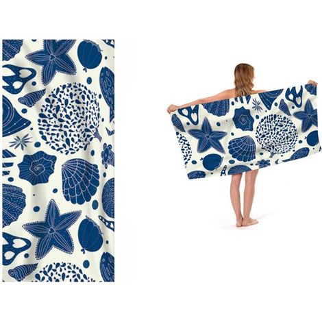 Mikrofaser-Strandtuch 150 x 70 cm – Schnelltrocknend – Kompakt – Sandabweisend – Blau – Großes Strandtuch