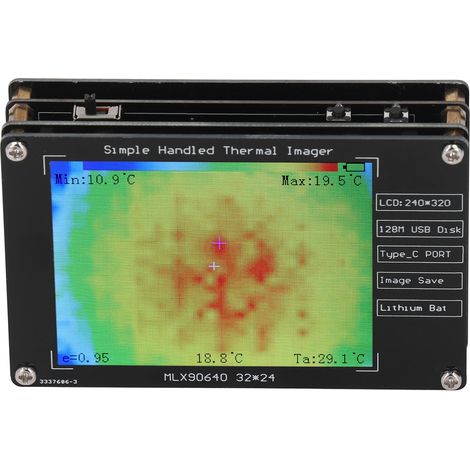 Caméra thermique numérique LCD 2,8 pouces avec batterie, outil multifonctionnel de détection de température (1/5)