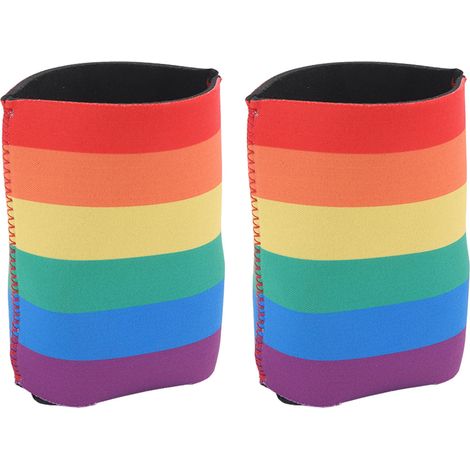Lot de 2 manchons isolants en néoprène pour canettes de bière et de soda, fins et réutilisables. (1/5)