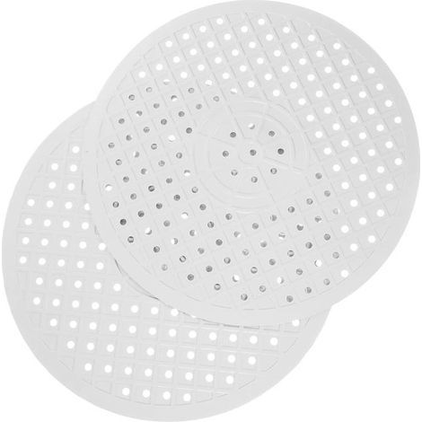 Lot de 2 protège-évier ronds en caoutchouc pour évier de cuisine, sets de table ronds blancs 31 cm (1/5)